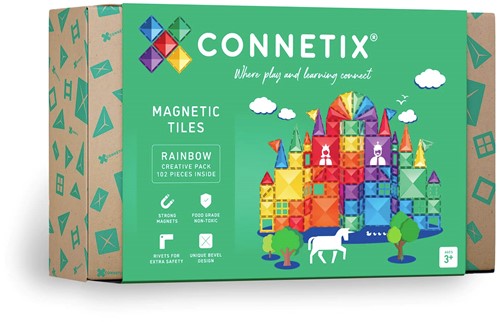 Connetix regenboog creatief pakket 102 stuks