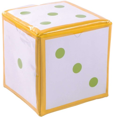 Dobbelsteen met insteekhoesjes geel