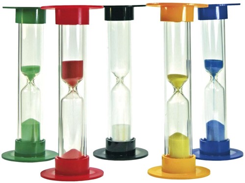 Zandloper 20 stuks 30 sec, 1, 3, 5 en 10 minuten.