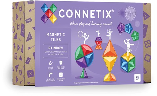 Connetix regenboog vormen uitbreidingspakket 36 stuks