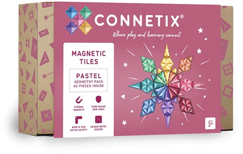 Connetix pastel geometrisch pakket 40 stuks