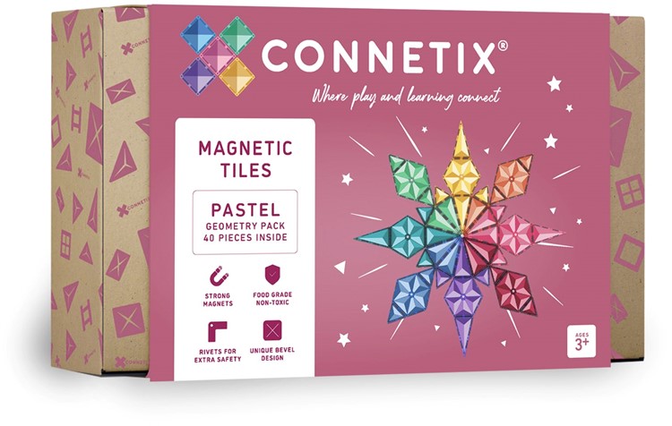 Connetix pastel geometrisch pakket 40 stuks