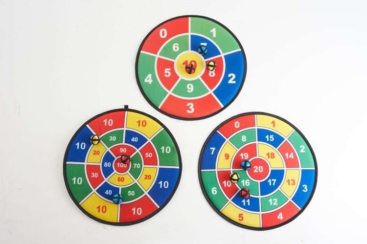 Klittenband dartbord set 3 stuks