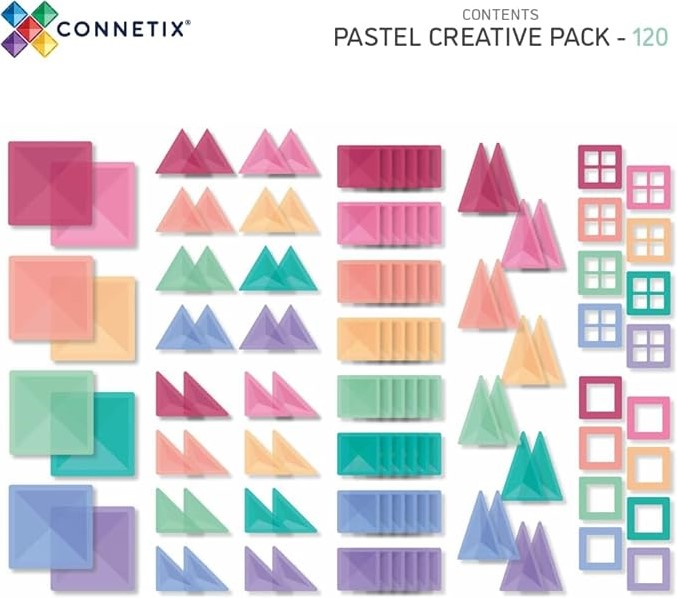 Connetix pastel creatief pakket 120 stuks-3