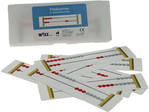 Flitskaarten rekenrekbeelden in PVC doos