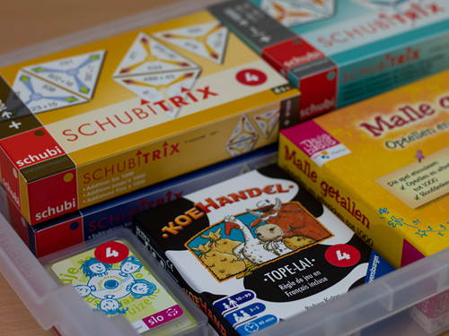 Spellen en materialen voor rekenkast