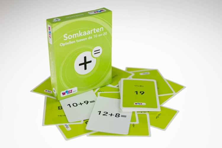 Somkaarten optellen tussen de 10 en 20 met antwoord-2