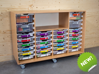 Rekenkast met spellen en materialen