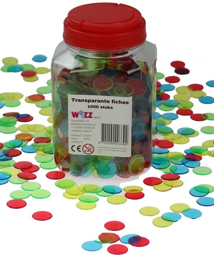 Transparante fiches 20mm 1000stuks