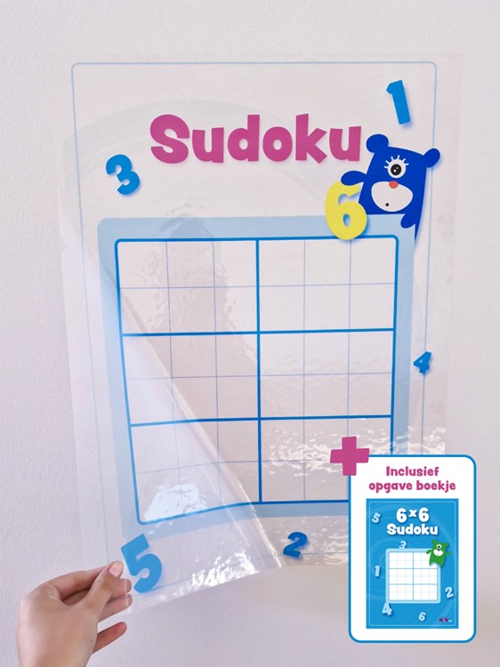 Set Posters Sudoku 6x6, Sudoku 9x9 en Klokkijken