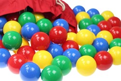 60 Gekleurde ballen 70mm 4 kleuren